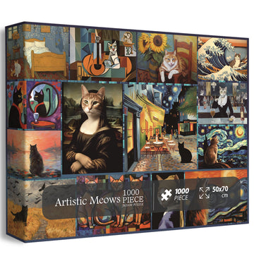 Meows artísticos rompecabezas Puzzle 1000 piezas